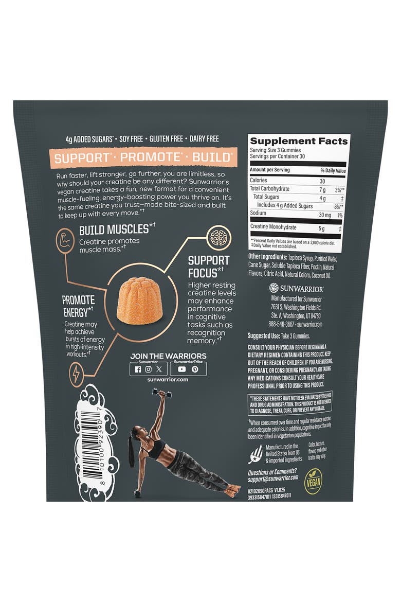 Active Creatine Gummies, 90ct Pouch, Alternate, color, Peach