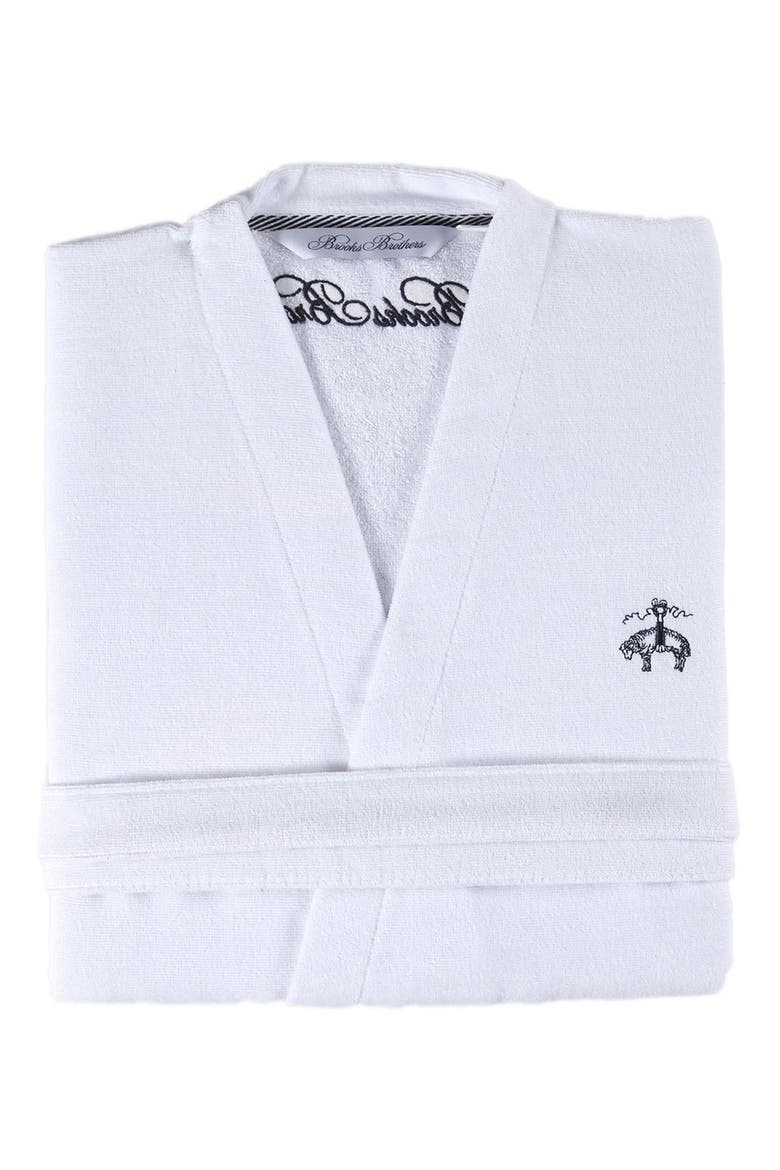 Nautical Blanket Cotton Robe, Main, color, WHITE