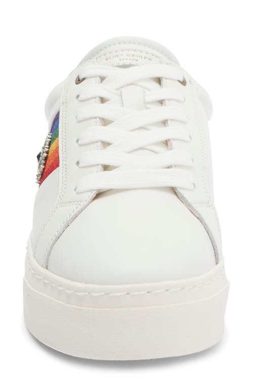 Kurt Geiger London Brixton Evil Eye Low Top Sneaker In White