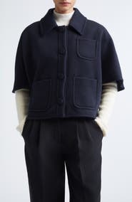 Max Mara Agile Alpaca, Wool & Silk Double Face Cape