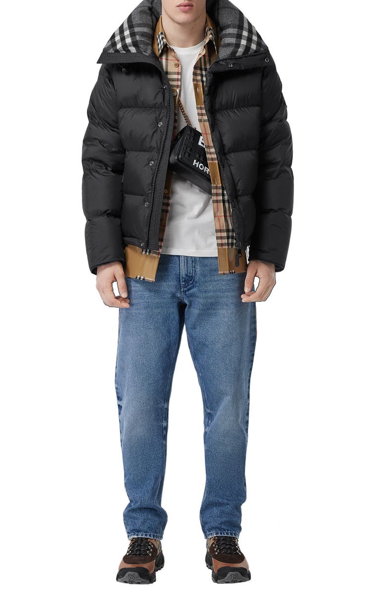 Burberry Lockwell Detachable Sleeve Down Puffer Coat, Alternate, color,