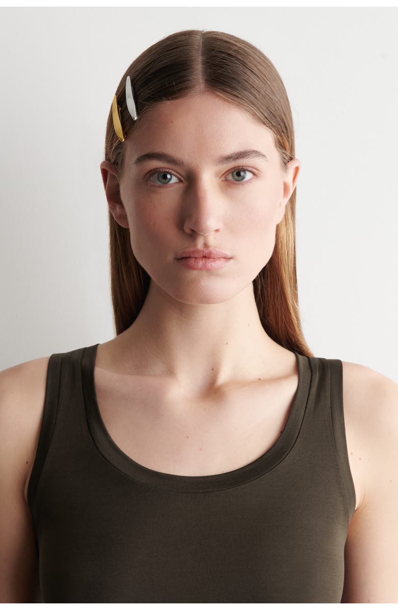 COS 2-pack Domed Hair Slides, Alternate, color, Gold / Silver