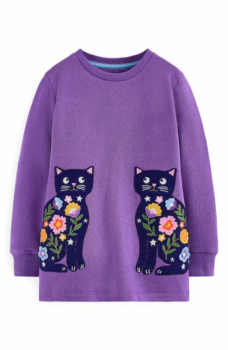 Mini Boden Kids' Long Sleeve Appliqué Tunic