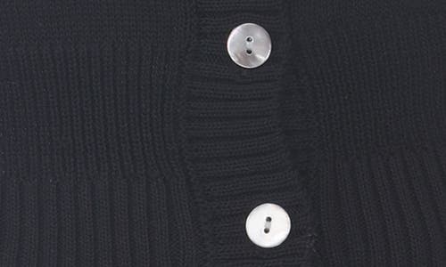 Shop Rain And Rose Cropped Openwork Cardigan Sweater In Black