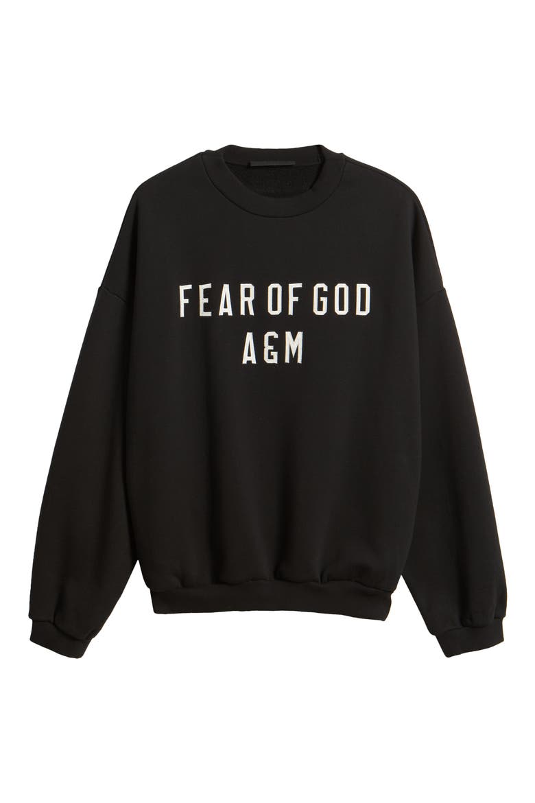Fear of God Essentials A&M Logo Cotton Fleece Graphic Sweatshirt