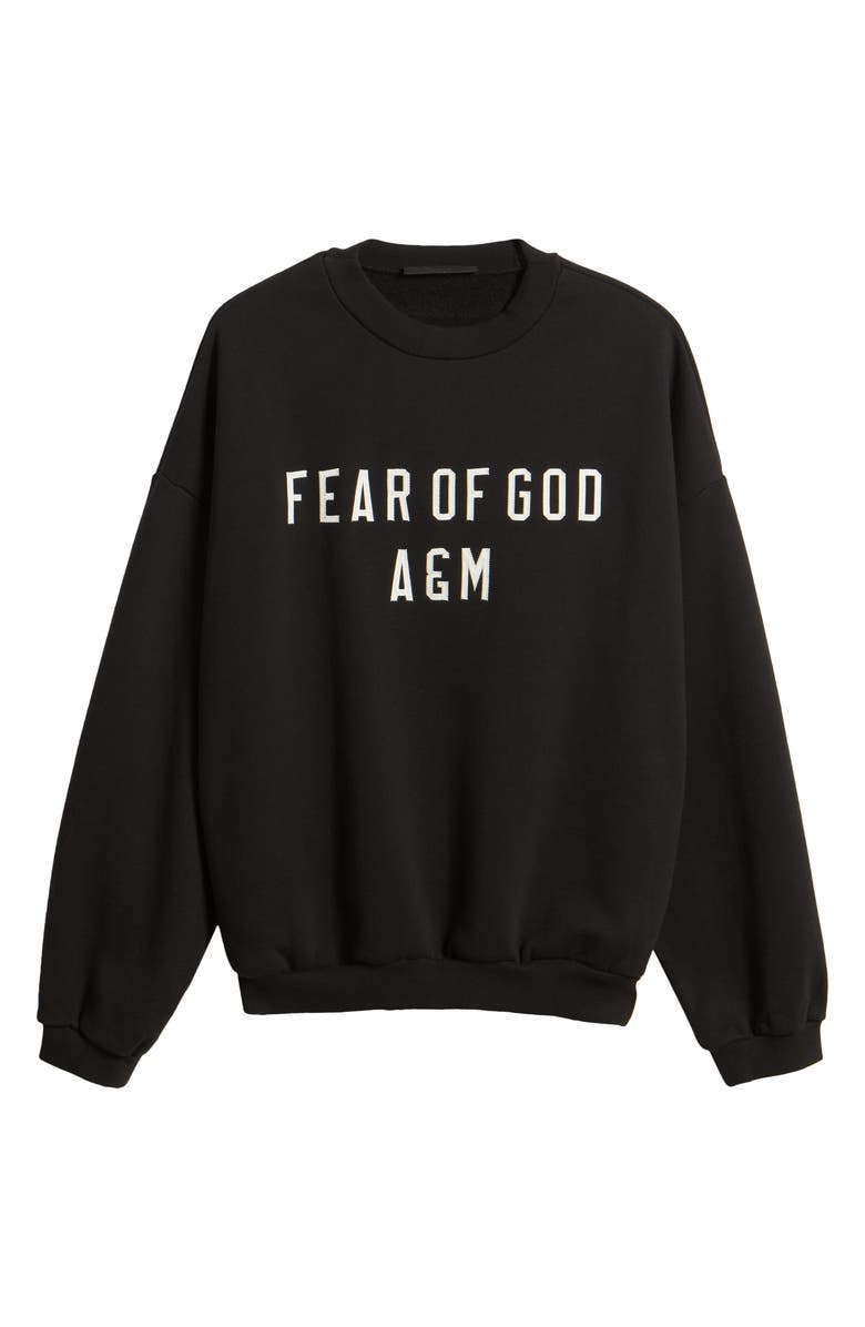 Fear of God Essentials A&M Logo Cotton Fleece Graphic Sweatshirt, Alternate, color,