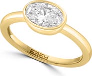 EFFY 14K Yellow Gold Lab Grown Diamond Oval Solitaire Ring