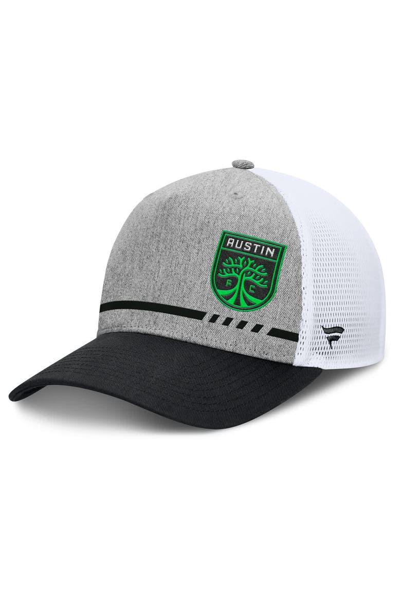 Men's Fanatics Heather Gray Austin FC Low Block Trucker Adjustable Hat, Main, color, Heather Gray