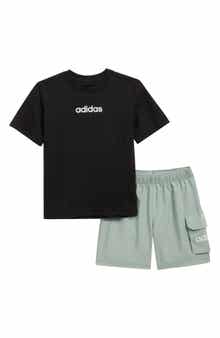 adidas Kids' Logo Graphic T-Shirt & Cargo Shorts Set