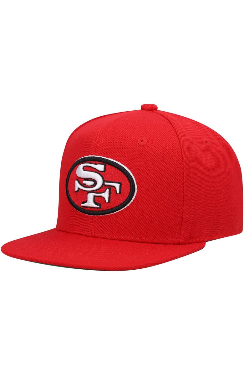 Mitchell & Ness Youth Mitchell & Ness Scarlet San Francisco 49ers Gridiron Classics Ground Snapback Hat, Main, color, Scarlet