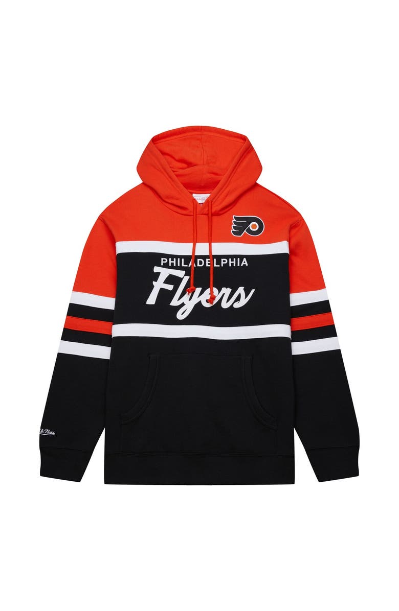 Mitchell & Ness Men's Mitchell & Ness Black/Orange Philadelphia Flyers Head Coach Pullover Hoodie, Alternate, color, Black