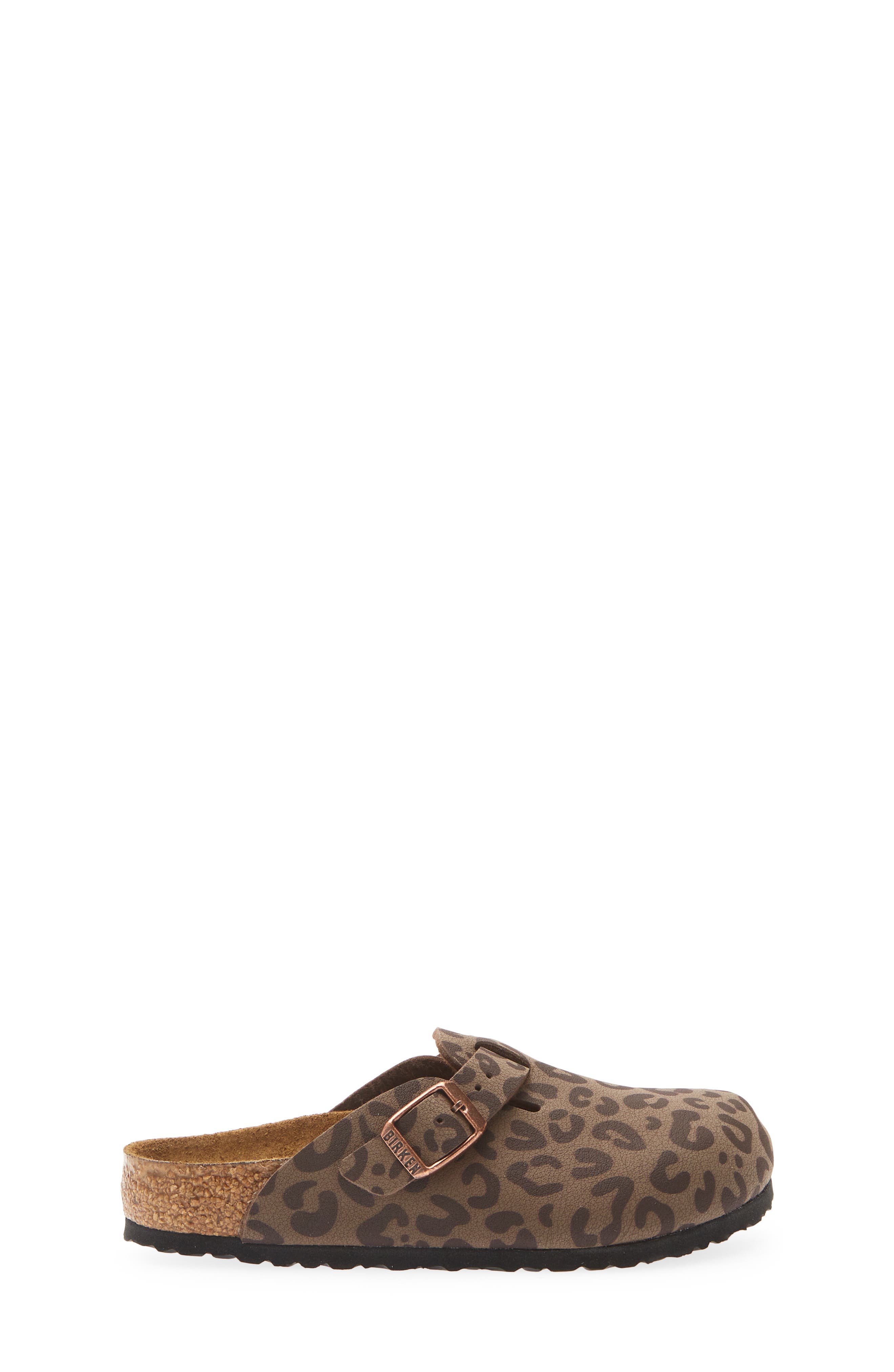 Kids' Boston Leopard Print Clog, Alternate, color, MOCHA LEOPARD