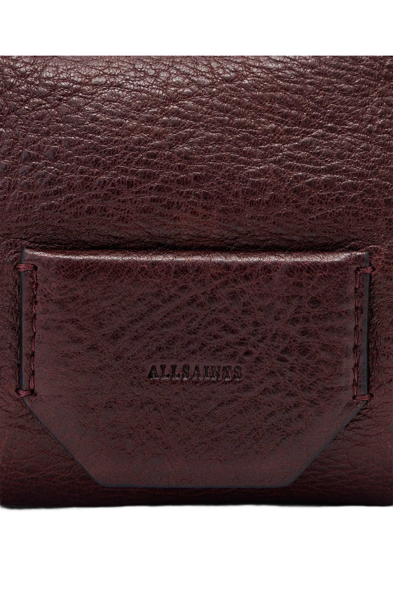 Ares Micro Leather Crossbody Bag, Alternate, color, BURNT UMBER RED