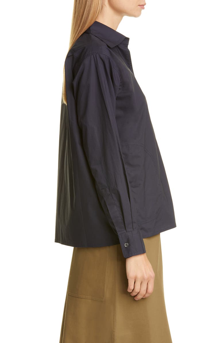 Sofie D'Hoore Pocket Detail Poplin Shirt, Alternate, color,