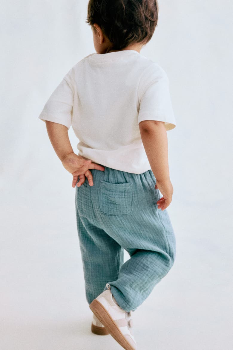 Cotton Trousers, Alternate, color, Turquoise