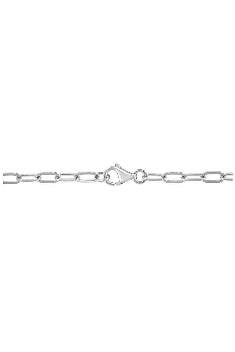 Sterling Silver Diamond Lock Pendant Necklace, Alternate, color, SILVER