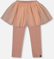 Deux par Deux Leggings with Tulle Skirt