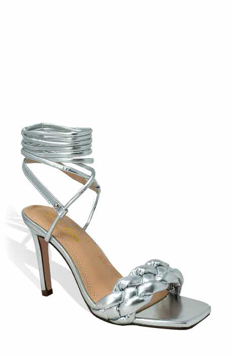 CHASE AND CHLOE Ankle Tie Braided Sandal