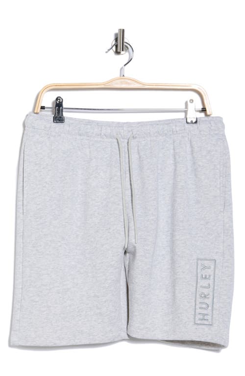 Hurley Boxed Logo Fleece Shorts In Gray