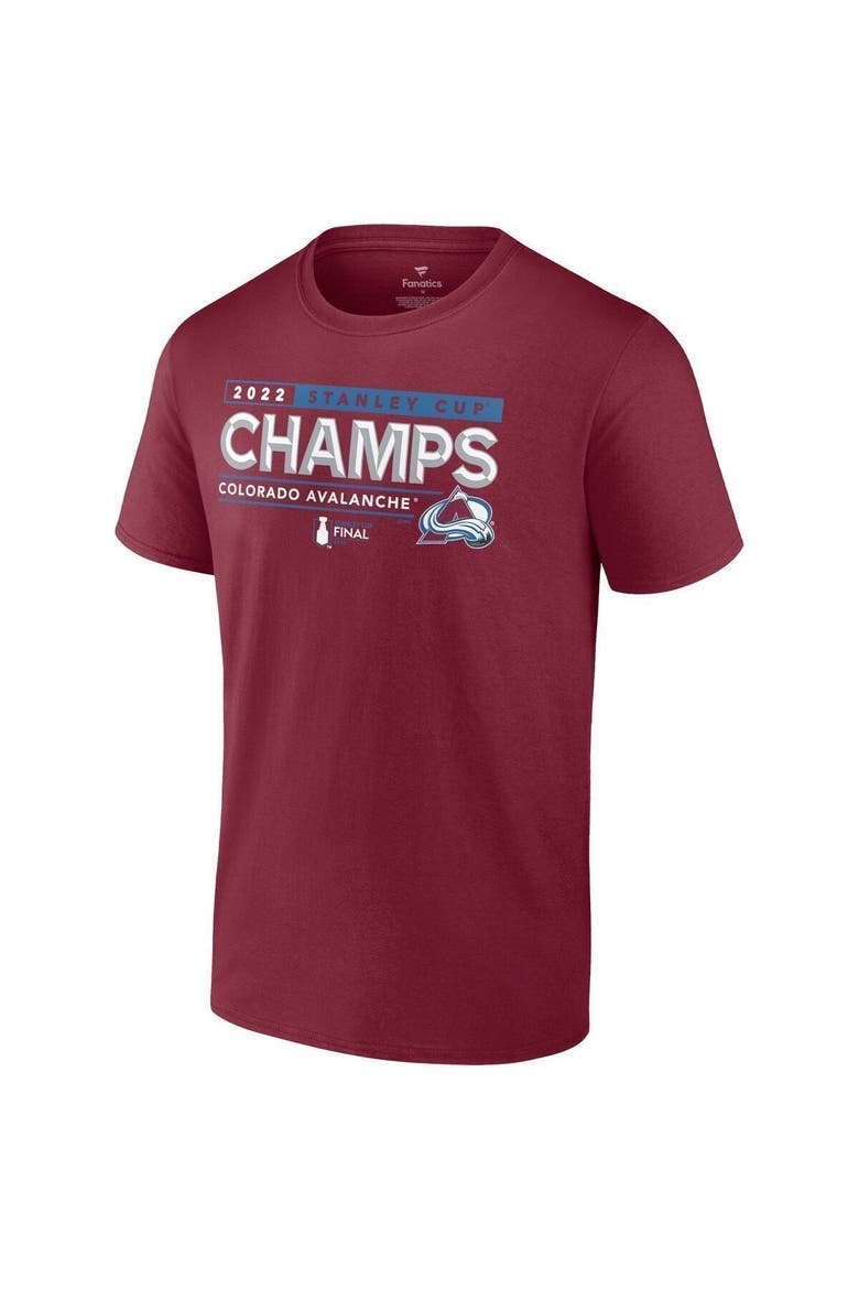 Men's Fanatics Branded Burgundy Colorado Avalanche 2022 Stanley Cup Champions Winger T-Shirt, Alternate, color, Burgundy