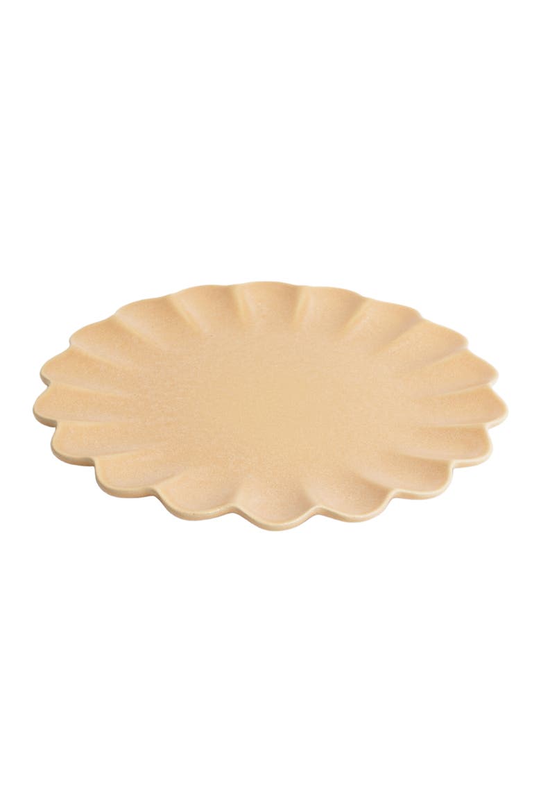 Dhalia Stoneware 4-Piece Dinner Plate Set, Main, color, Camel