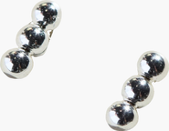 Nickel & Suede Chloe Bar Stud Earrings