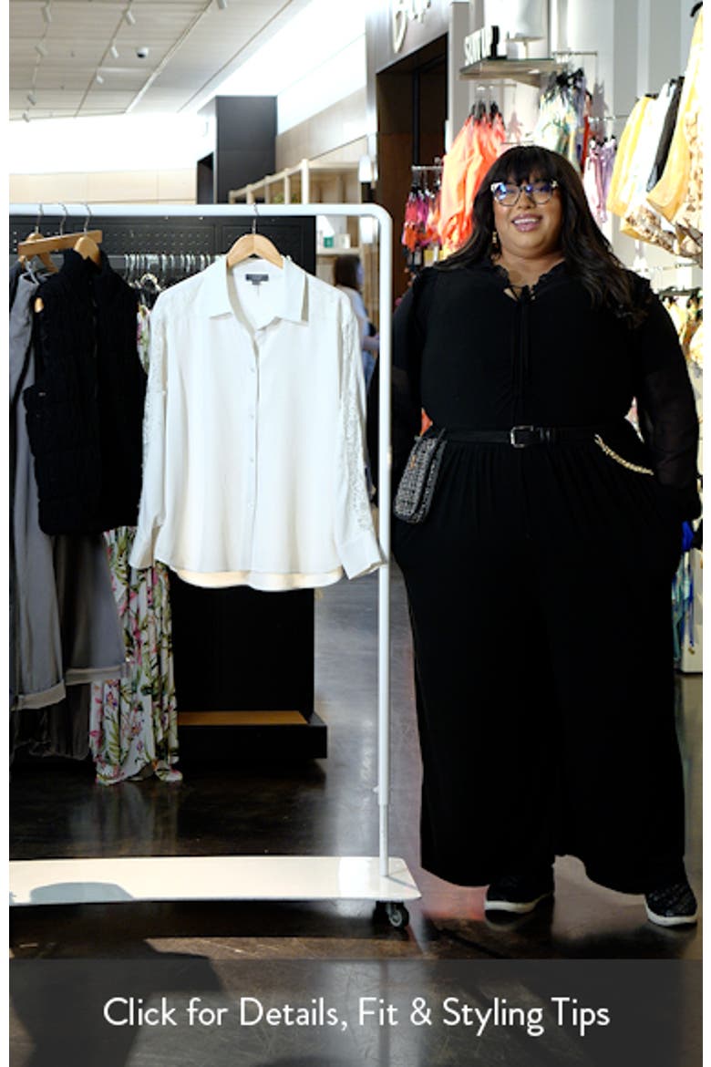 Natasha Lace Trim Button-Up Shirt video