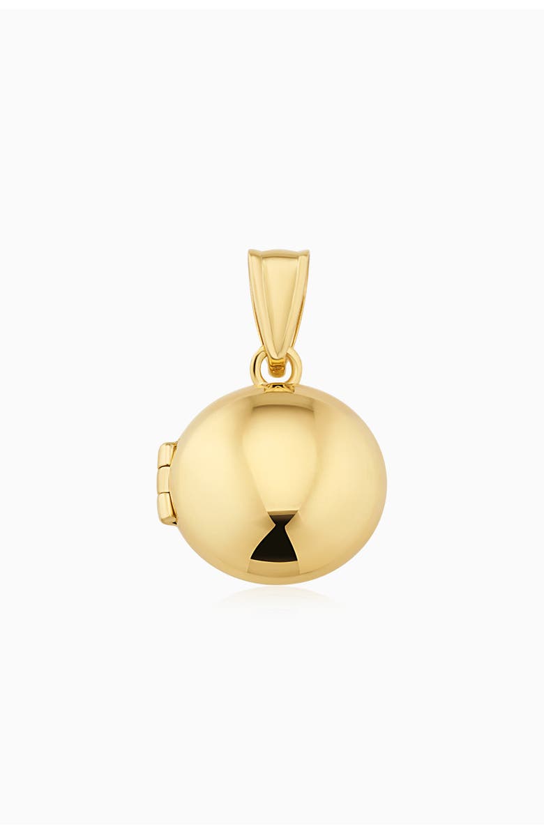 Oradina 14K Yellow Gold Lock It Up Round Locket, Main, color, Yellow Gold