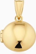 Oradina 14K Yellow Gold Lock It Up Round Locket
