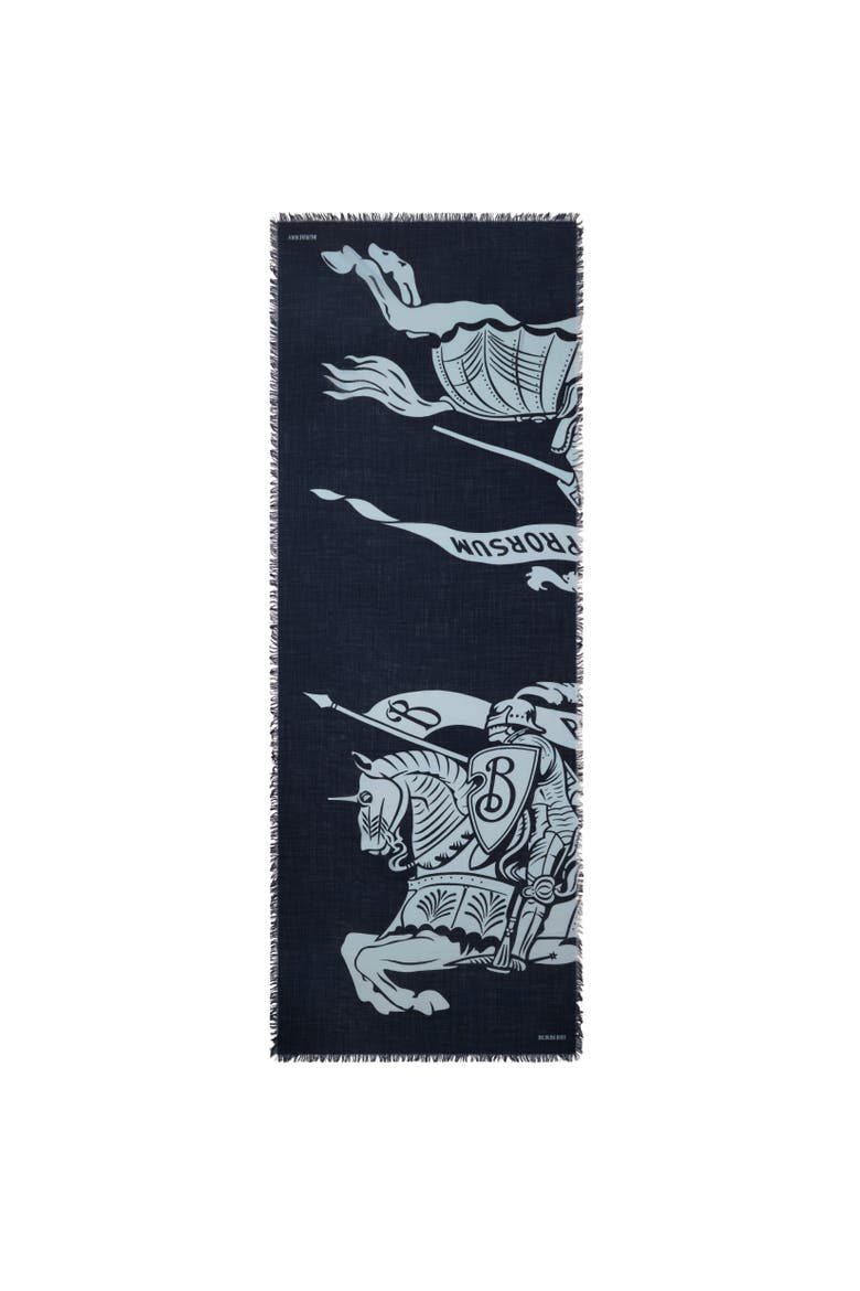 Wide Knight Wool Scarf, Alternate, color, Bank blue
