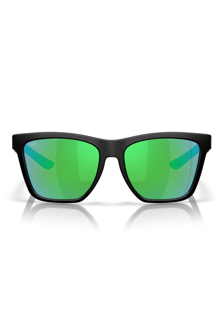 Panga II 57mm Sunglasses, Main, color, MATTE BLACK / GREEN
