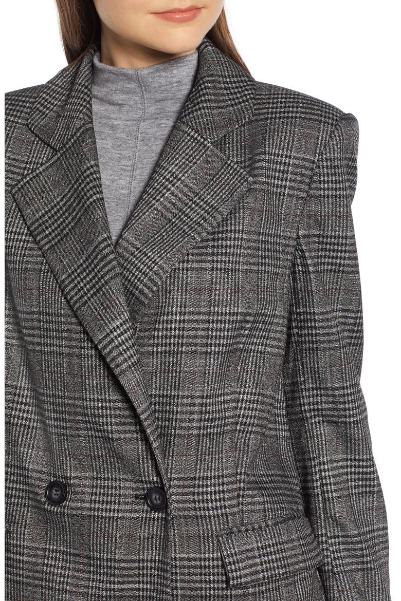 Plaid Topper Coat (Nordstrom Exclusive), Alternate, color, BLACK PLAID