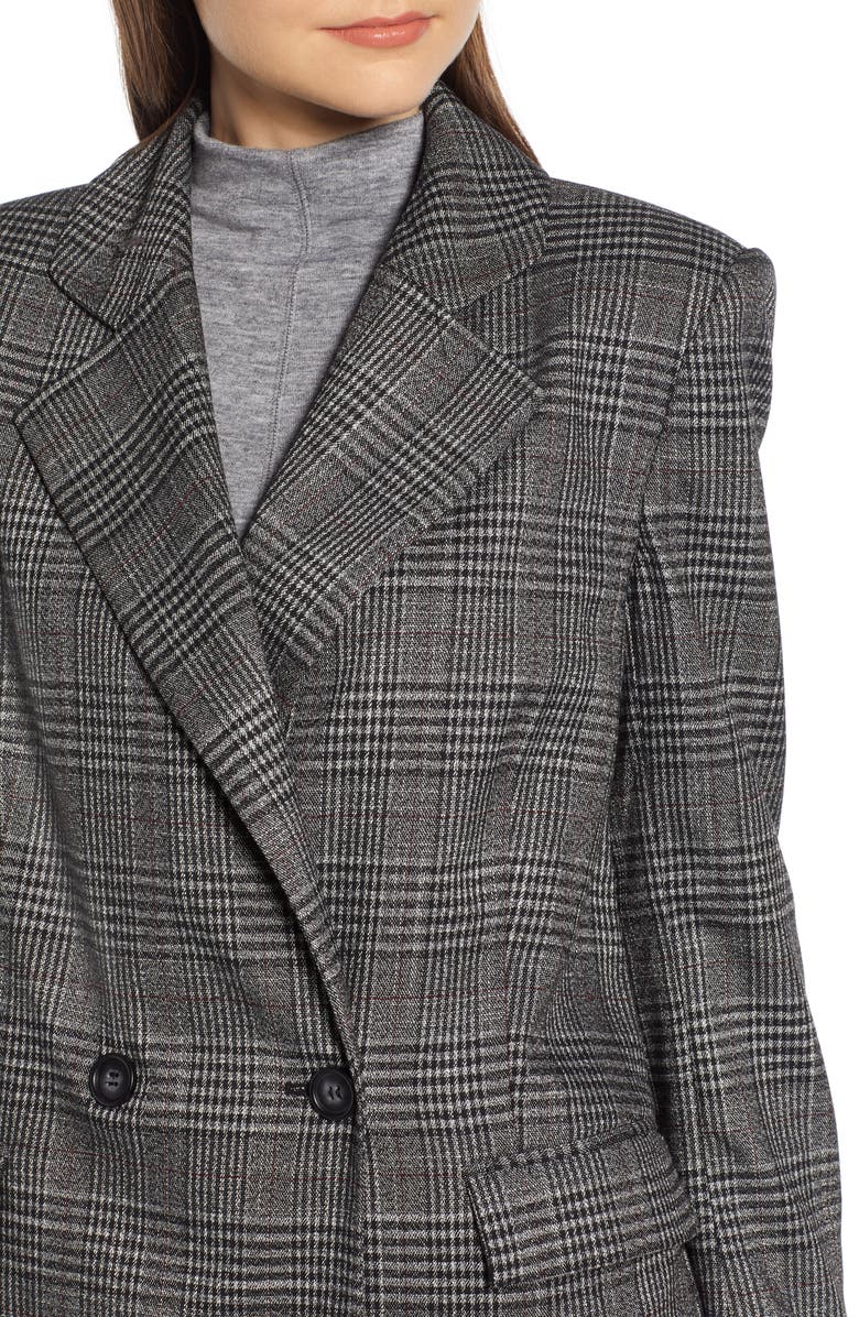 Something Navy Plaid Topper Coat, Alternate, color, 