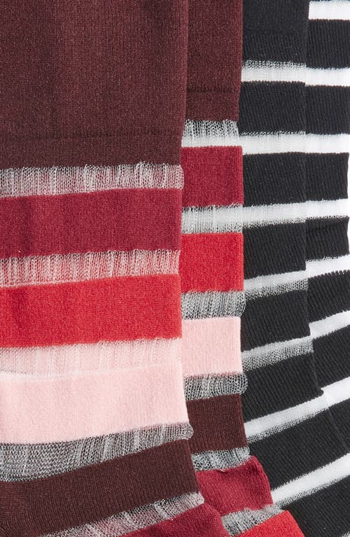 K. Bell Socks K Bell Socks Assorted 2-pack Sheer Stripe Crew Socks In Multi