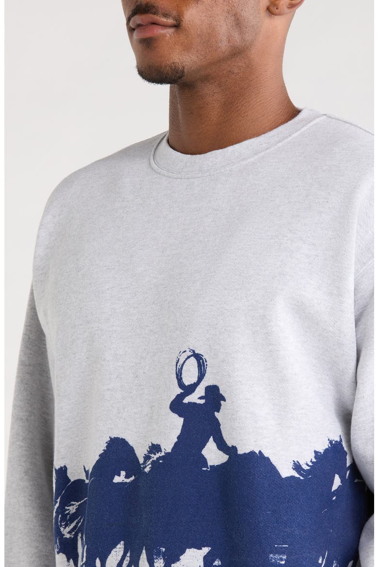 Driftin' Back Again Cotton Crewneck Sweatshirt, Alternate, color, HEATHER GREY