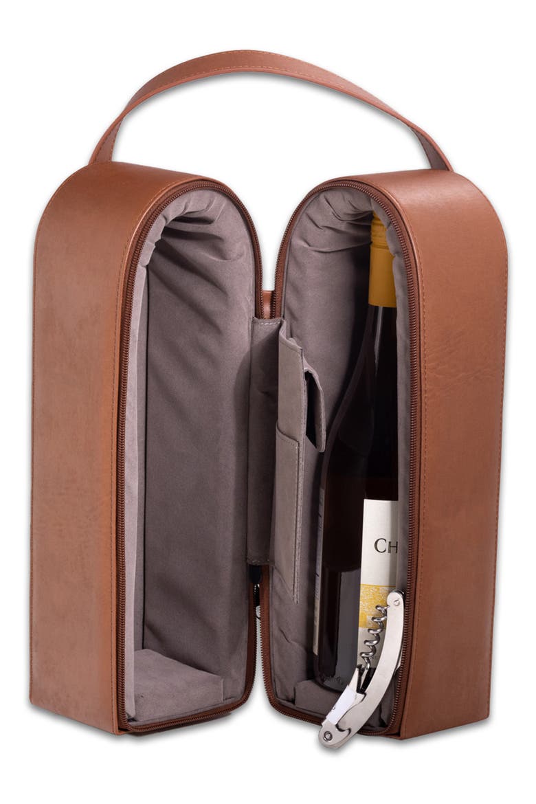 Vino Leather Wine Caddy & Corkscrew Set, Alternate, color, MULTI COLOR