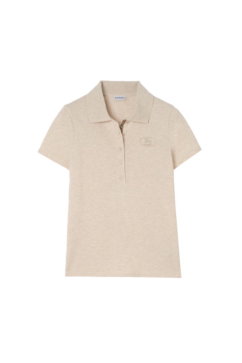 Cotton Polo Shirt, Alternate, color, Beige melange