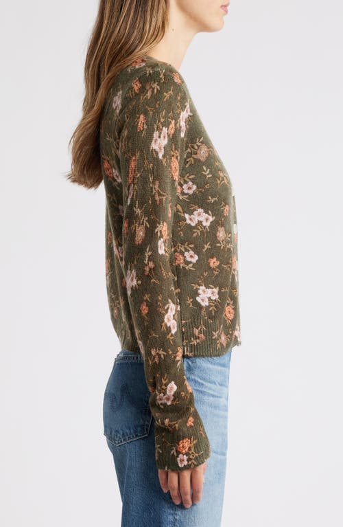 LUCKY BRAND LUCKY BRAND FLORAL PRINT CARDIGAN 