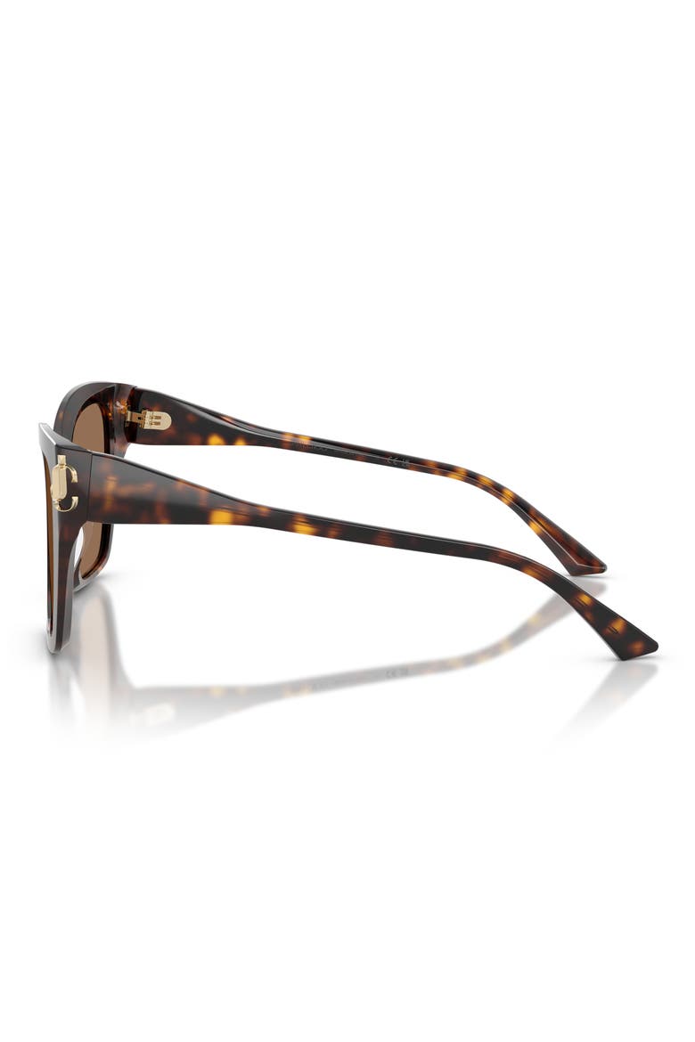 54mm Square Sunglasses, Alternate, color, HAVANA / DARK BROWN
