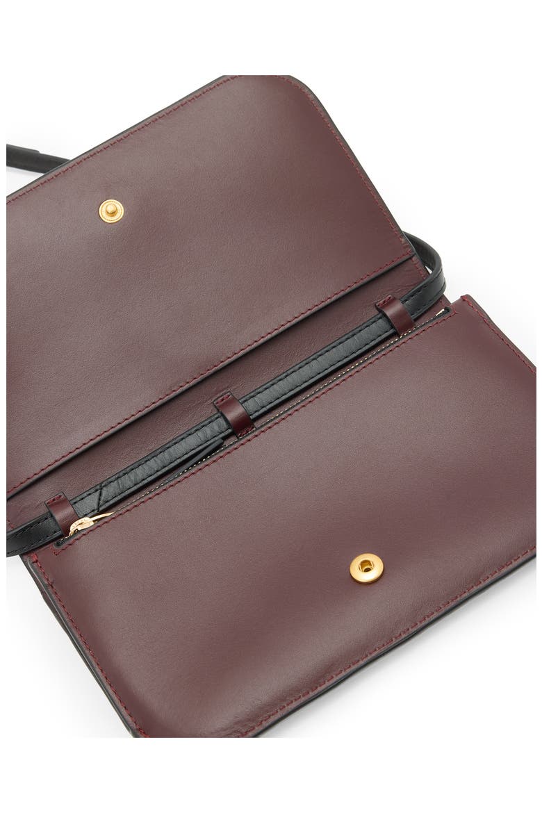 Maeve Leather Crossbody Wallet, Alternate, color, DARK RED
