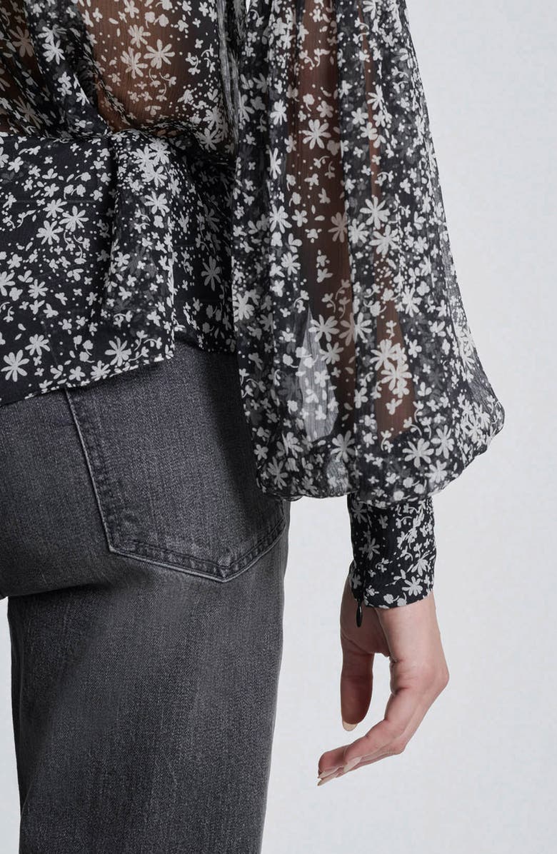 7 For All Mankind Bubble Sleeve Top, Alternate, color, 