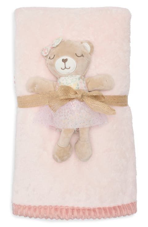 Bear Stuffed Animal & Blanket Set