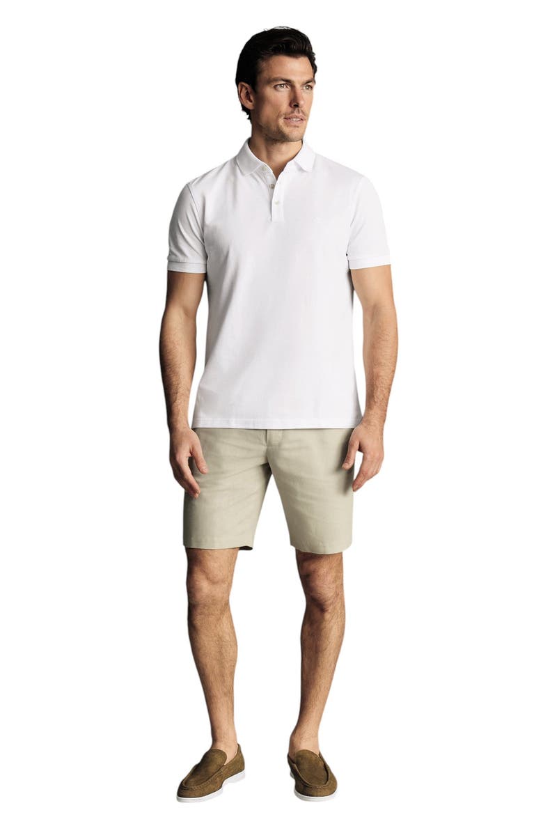 Charles Tyrwhitt Cotton Linen Shorts, Alternate, color, Stone