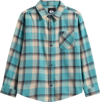 Kids' Porter Plaid Cotton Flannel Button-Up Overshirt