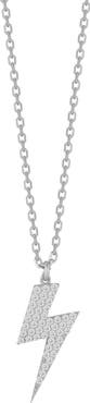 SPHERA MILANO Cubic Zirconia Lightning Bolt Pendant Necklace