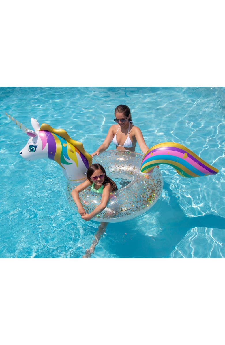Swimline LED Unicorn Glitter Ring, Alternate, color, Multicolored