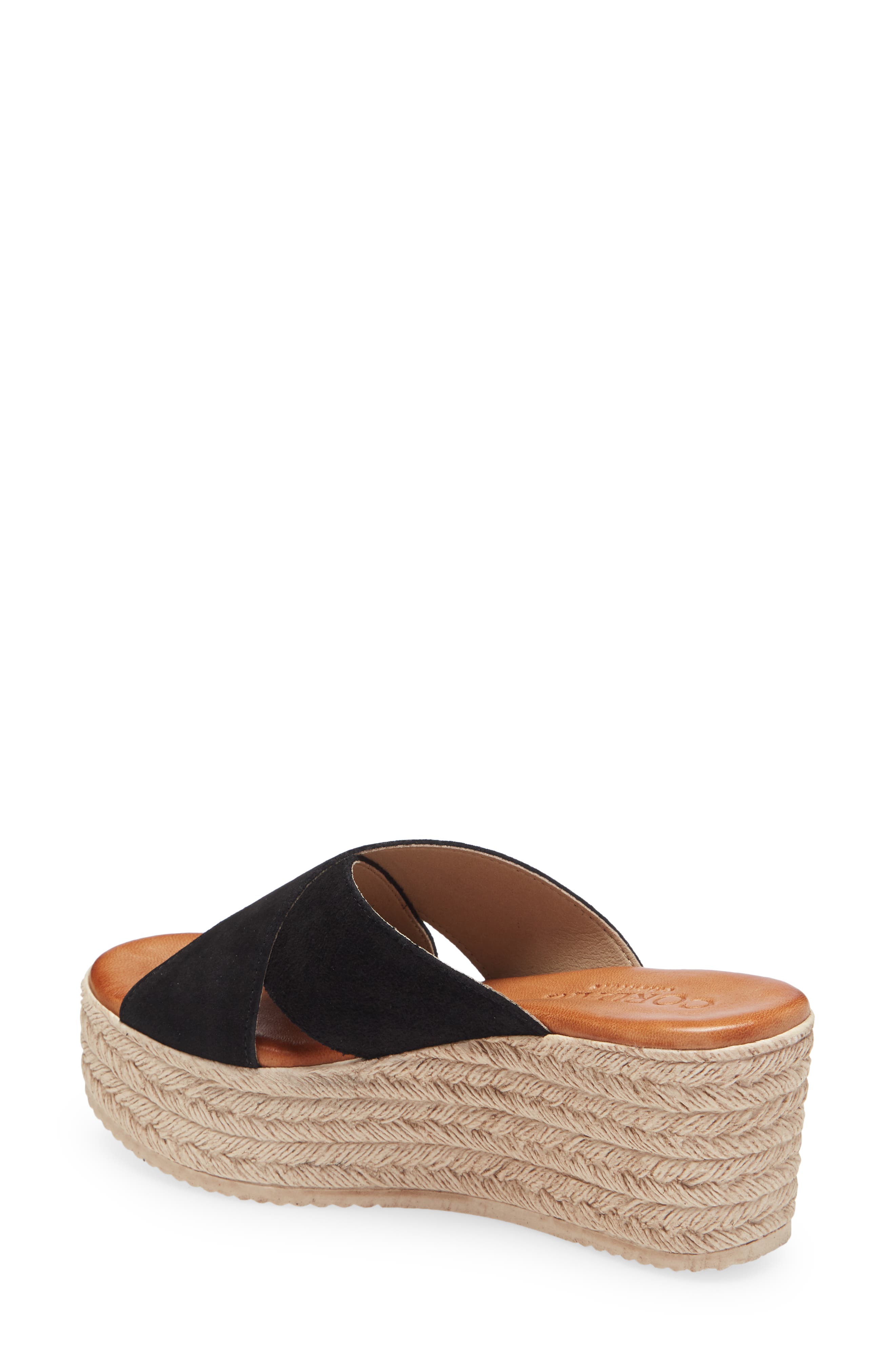 Cordani Bella Espadrille Wedge Sandal, Alternate, color, Black Suede