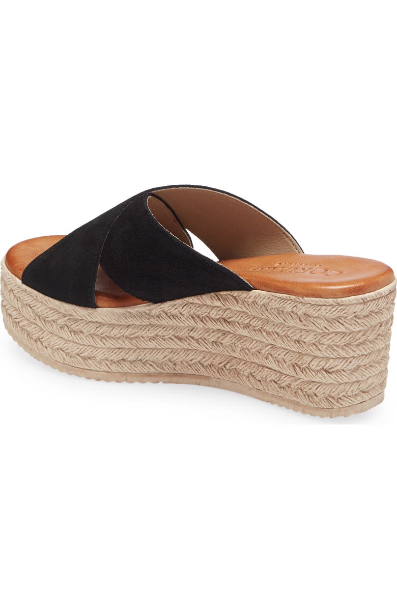 Cordani Bella Espadrille Wedge Sandal, Alternate, color, Black Suede
