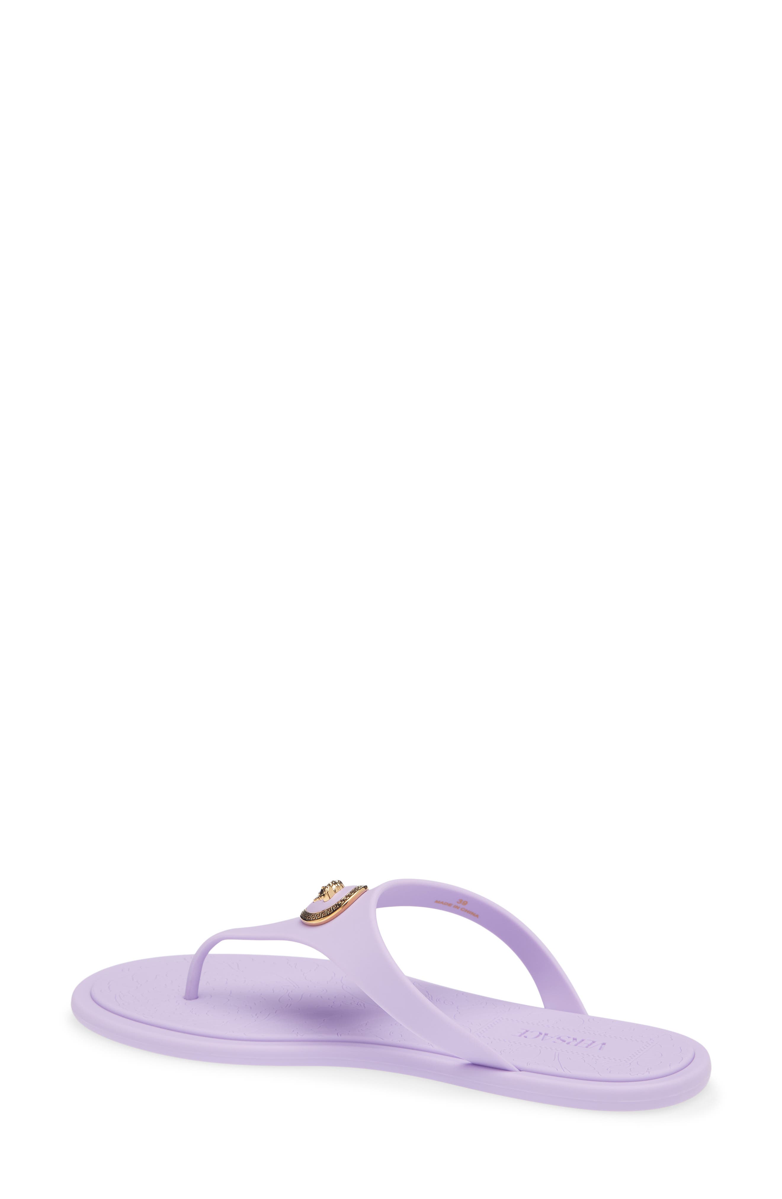 Medusa Flip Flop, Alternate, color, DUSTY LAVENDER-VERSACE GOLD