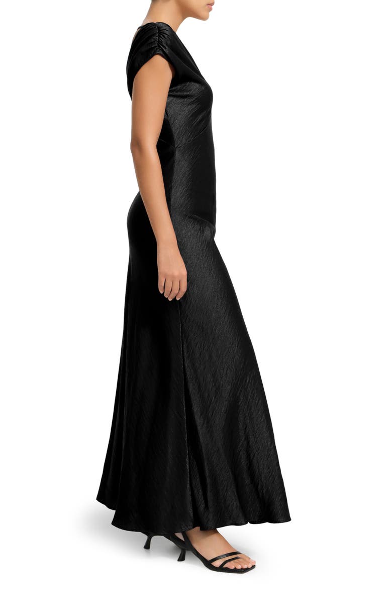 Marcella Shiloh Satin Dress, Alternate, color, Black